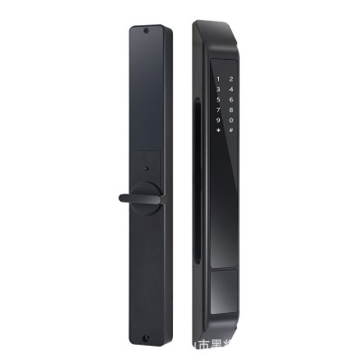 黑将军户外防雨断桥铝指纹锁TTlock窄边平移推拉门智能密码指纹锁图4