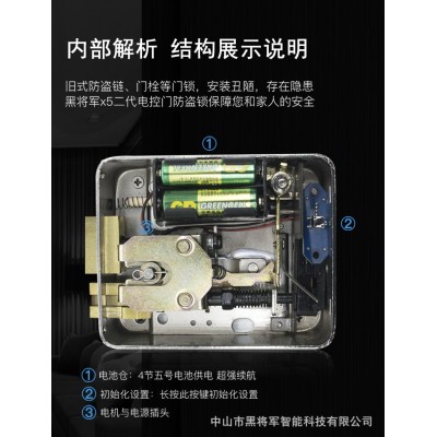 自建房密码免布线庭院锁户外铁门电控锁防盗锁双面指纹别墅门锁图4