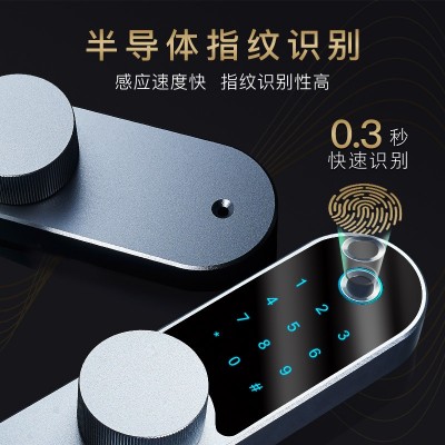 智能指纹锁防盗门家用密码锁电子锁刷卡锁磁卡亚马逊感应锁带蓝牙图2