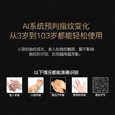 智能指纹锁防盗门家用密码锁电子锁刷卡锁磁卡亚马逊感应锁带蓝牙图3