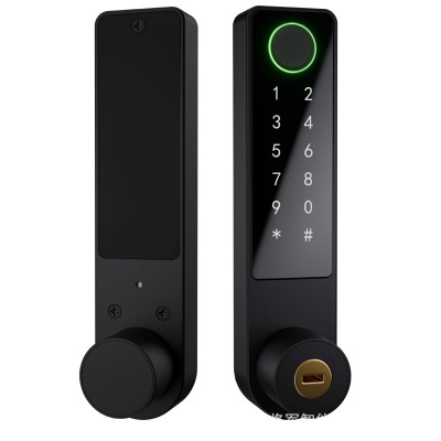 不换锁体肯德基KFC智能锁密码锁黑将军断桥铝指纹锁铝合金门图3