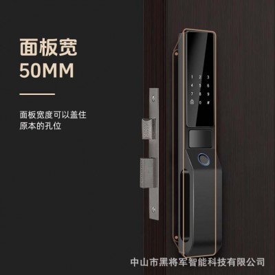 全自动木门锁通配双活双快锁体 跨境电商智能锁平移推拉门指纹锁图4