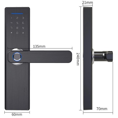 民宿房间木门防盗门锁电子锁指纹密码刷卡智能锁感应锁指纹锁图5