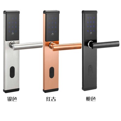 不锈钢防盗门指纹锁活体半导体断桥铝木门密码锁指纹解锁入户门图5