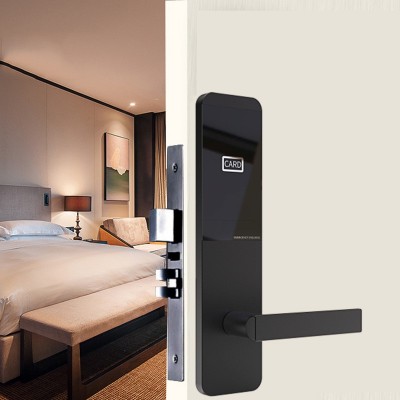 酒店门锁厂家批发磁卡感应锁公寓锁IC出租房宾馆刷卡锁轻奢设计图2