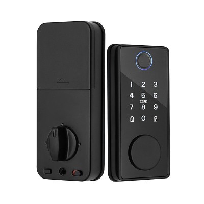 智能指纹密码锁人脸识别刷卡带手机远程开锁智能防盗锁玻璃门指纹图5