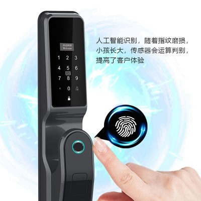 双力仕全自动可视猫眼指纹锁防盗门密码锁涂鸦WiFi别墅大门锁智能图2