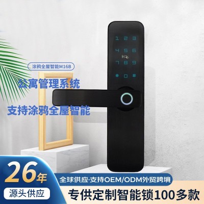 博克指纹锁涂鸦蓝牙出租屋房东锁公寓远程控制智能锁民宿刷卡M16B图3