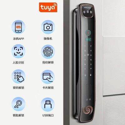 外贸人脸识别指纹锁家用防盗门可视密码锁电子锁智能门锁厂家智能图5