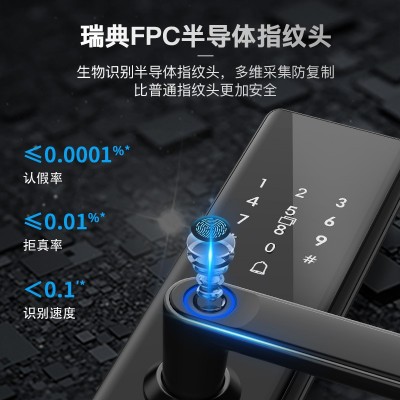指纹锁一握开家用智能锁防盗门木门智能门锁电子密码锁公寓大门锁图3