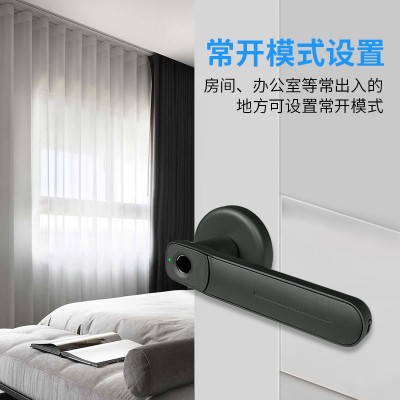 指纹锁轻奢高档单锁舌办公室门锁小锁体家用木门球形锁替换智能锁图2