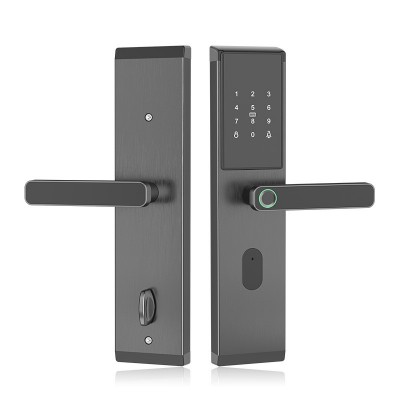 指纹锁一握开半自动智能锁出租房大门家用防盗电子锁远程管理通通图5