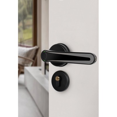 TUYA通通智能把手锁远程解锁室内木门一握即开防盗电子密码指纹锁图3