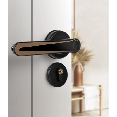 TUYA通通智能把手锁远程解锁室内木门一握即开防盗电子密码指纹锁图2