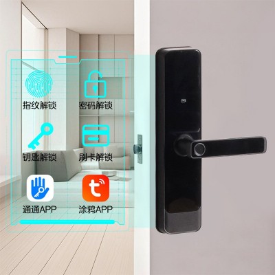 跨境热销X7指纹锁室内密码锁支持涂鸦通通远程解锁智能密码锁图3