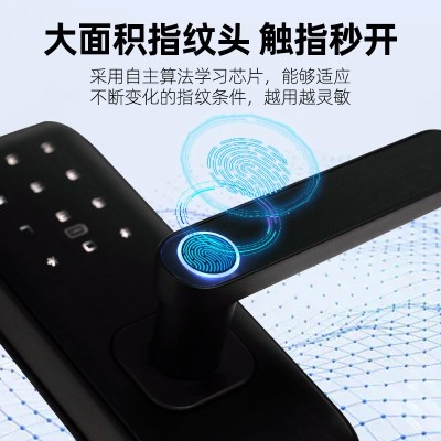 跨境智能指纹锁入户远程WiFi电子门锁通通APP指纹锁室内密码锁图3