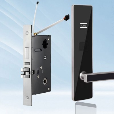 高档酒店宾馆刷卡感应门锁出租屋客房磁卡智能锁公寓ic卡电子门锁图2