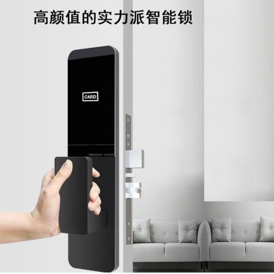 酒店感应锁磁卡锁智能开锁家用铝合金室内房间们电子锁公寓锁图2