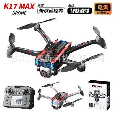 新品跨境K17屏控高清航拍无人机长续航避障一键升降遥控玩具飞机