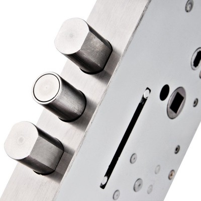 6068 6052全自动电子锁体可带检测开关指纹密码智能锁不锈钢锁芯图2