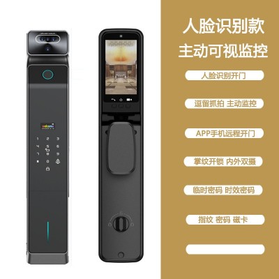 掌纹识别猫眼对讲6068防盗大门智能锁可视监控指纹双摄指纹锁门锁图5