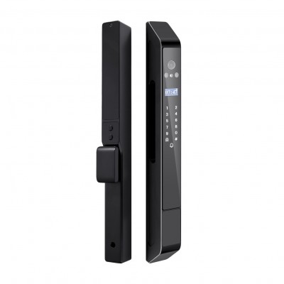 断桥铝合金门人脸识别推拉门庭院门智能锁肯德基指纹锁可视猫眼图4