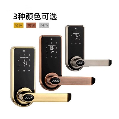 欧美款触摸屏电子密码锁智能刷卡锁锌合金材质ID卡替换球形锁图2