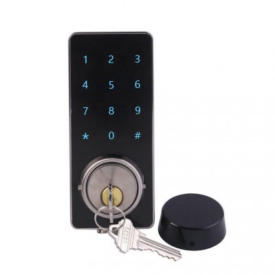 跨境通通锁电子密码锁室内木门欧美智能辅助锁蓝牙手机控制刷卡锁图2