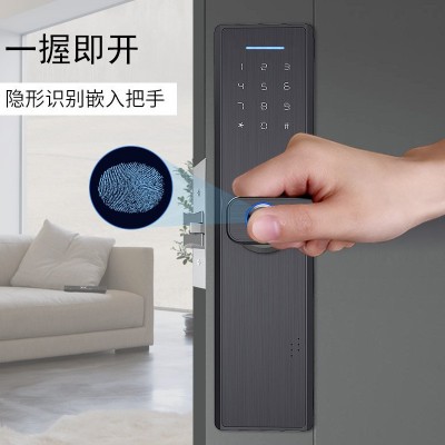 室内门锁通通锁蓝牙智能锁木门指纹锁涂鸦WiFi一握开IC卡密码锁图3