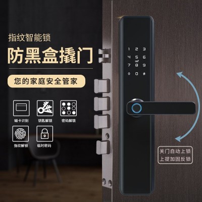 智能锁家用防盗门木门入户门涂鸦WiFi远程IC卡大门指纹锁密码锁图2