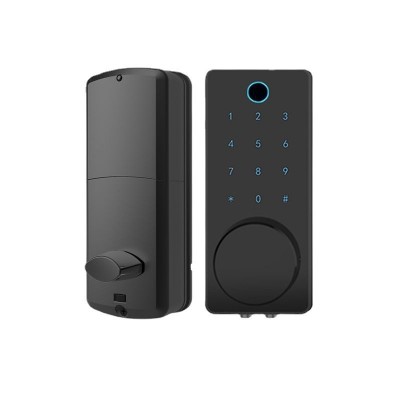 智能指纹锁批发家用密码锁跨境专供全自动室内木门磁卡锁电子锁图3