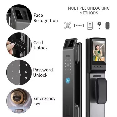 奥尔良3D人脸识别全自动智能指纹电子锁家用防盗门入户门密码锁图4