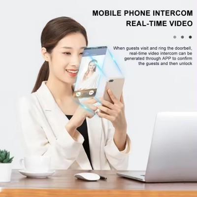 奥尔良3D人脸识别指纹锁密码锁家用门锁人脸识别电子锁图4