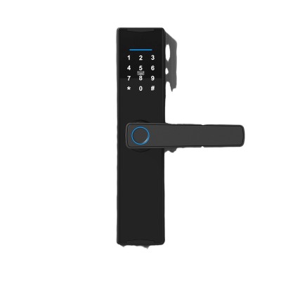 家用木门电子锁APP远程涂鸦密码通通智能指纹锁一握开把手房门锁图5