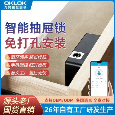 13抽屉锁免开孔鞋柜门衣柜子智能密码电子感应锁家用隐形暗锁文件图3