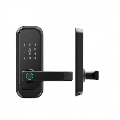 跨境美式免开孔单舌锁三杆锁智能锁球形锁密码锁涂鸦通通锁指纹锁图4