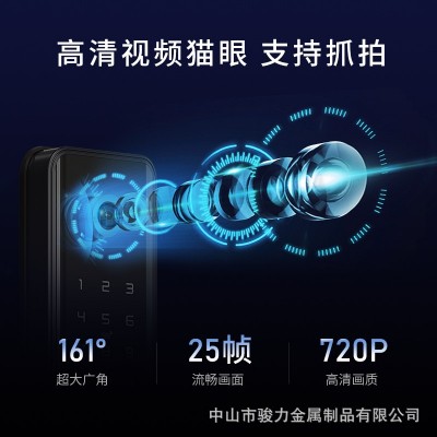 外贸多功能猫眼对讲密码指纹锁涂鸦智能金属防盗门智能门锁智能锁