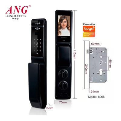 跨境人脸识别全自动指纹锁木门防盗门3D人脸智能锁密码锁智能门锁图4