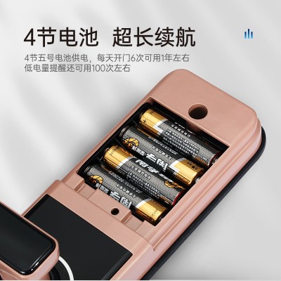 房间门指纹锁木门密码锁卧室门电子门锁酒店智能锁公寓指纹解锁图3