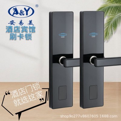 酒店门锁磁卡感应锁木门客房民宿出租智能IC卡锁密码锁宾馆刷卡锁图3