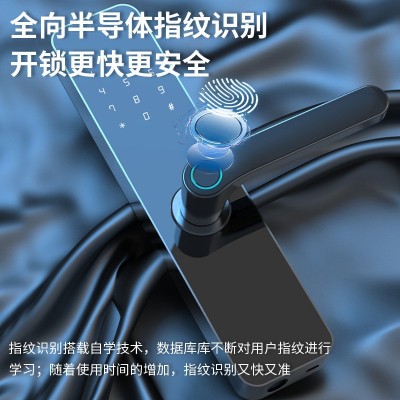 通通锁公寓酒店民宿智能锁指纹锁密码涂鸦WIFI多国语言系统木门锁图3