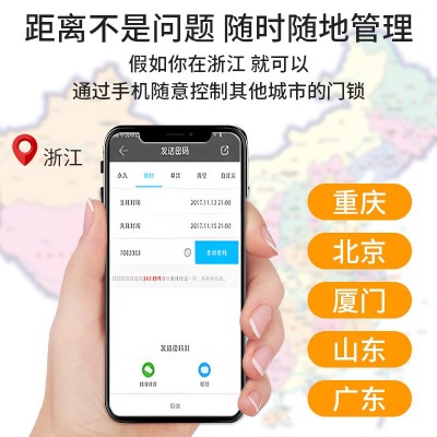 通通锁公寓酒店民宿智能锁指纹锁密码涂鸦WIFI多国语言系统木门锁图4