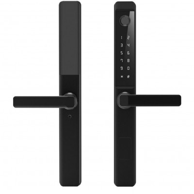 断桥铝智能锁指纹锁庭院锁别墅防水通通锁涂鸦WiF多国语言i密码锁图4