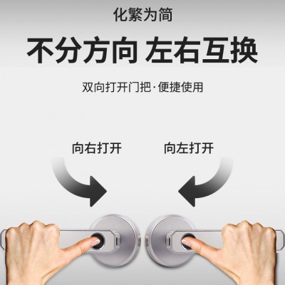 厂家贴牌定制室内指纹锁 木门智能锁一握开 可替换家用球形电子锁图4