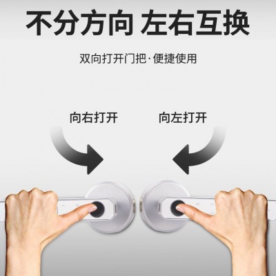 跨境批发室内三杆球形智能锁一握开家用木门改装指纹密码锁涂鸦锁图5
