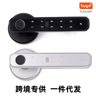 厂家供应木门智能锁一握开可替换家用球形电子锁室内密码锁指纹锁图3