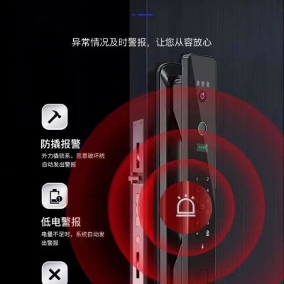 防盗门密码锁3D人脸识别指纹锁全自动可视猫眼智能锁通用型电子锁图2