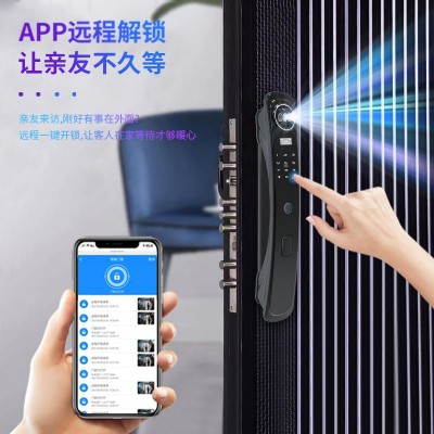 全自动3D人脸识别智能锁家用防盗门密码锁可视对讲电子指纹锁厂家图2
