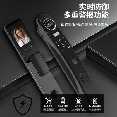 全自动3D人脸识别智能锁家用防盗门密码锁可视对讲电子指纹锁厂家图4
