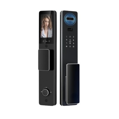 全自动3D人脸识别指纹锁CNC精雕智能锁防盗门C级密码锁家用电子锁图5